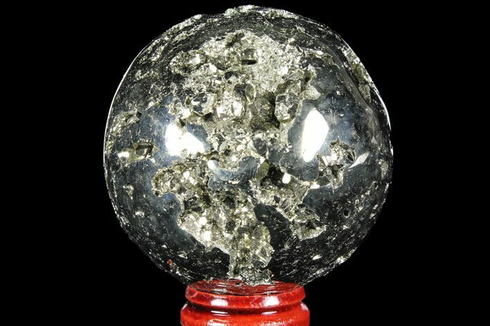Polished Pyrite Sphere - Peru #97984